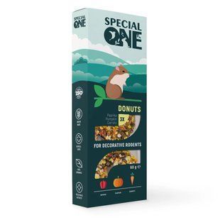Special One Лакомство Пончики для декоративных грызунов паприка тыква морковь 60 г