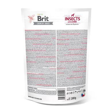 Brit Care Dog Crunchy Cracker - Ласощі для собак 200 г (комахи, ягня і малина)