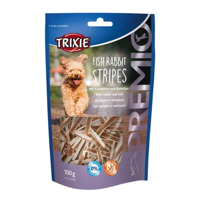 Ласощі для собак Trixie PREMIO Fish Rabbit Stripes 100 г (кролик і тріска)