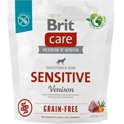 Brit Care Dog Grain-free Sensitive - Сухой корм для собак с чувствительным пищеварением, беззерновой 1 кг (оленина)