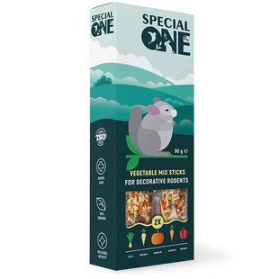 Special One Лакомство Овощной микс палочки для декоративных грызунов 90 г