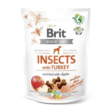 Brit Care Dog Crunchy Cracker - Лакомство для собак 200 г (насекомые, индейка и яблоко)