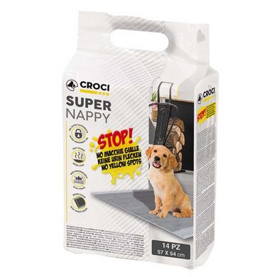 Пеленки для собак Croci Super Nappy с активированным углем 57*54 см, 30 шт