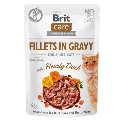 Brit Care Cat pouch - Вологий корм для котів 85г (філе качки в соусі)