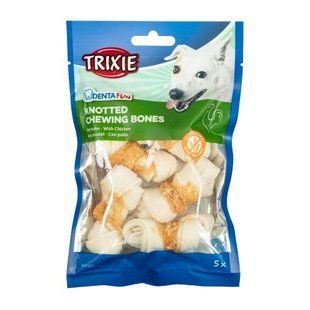 Лакомство для собак Trixie Кость для чистки зубов Denta Fun с курицей 5 см, 70 г / 5 шт