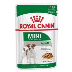 Вологий корм Royal Canin Mini Adult для дорослих собак дрібних порід, соус, 85 г