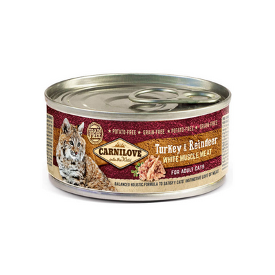Carnilove Turkey & Reindeer влажный корм для кошек 100г (индейка и оленина)