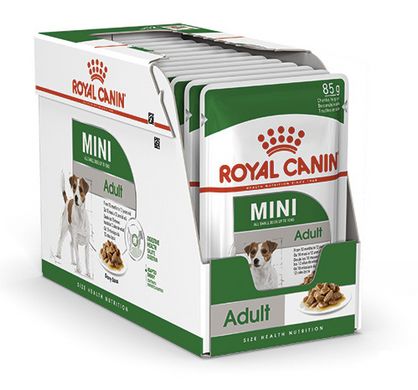 Влажный корм Royal Canin Mini Adult для взрослых собак мелких пород, соус, 85 г