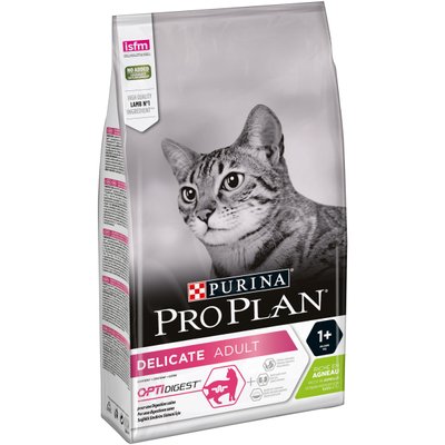 ProPlan Cat Delicate Adult - Сухой корм для кошек с чувствительным пищеварением, с ягненком 1,5 кг