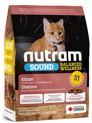 NUTRAM Sound Balanced Wellness Kitten холистик корм для котят 1,13 кг