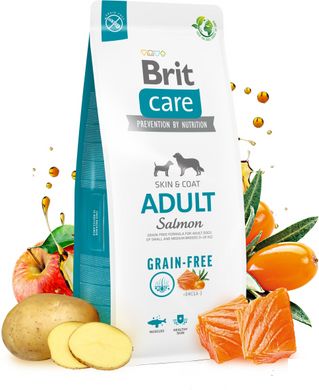 Brit Care Dog Grain-free Adult - Сухой корм для собак малых и средних пород беззерновой 12 кг (лосось)