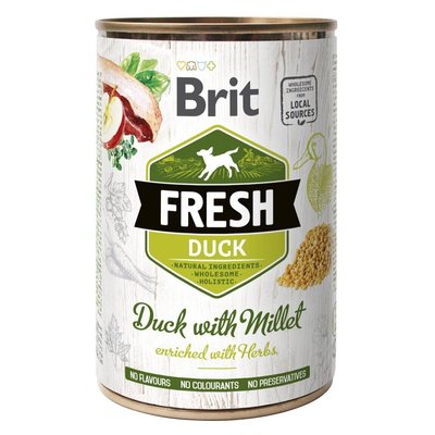 Brit Fresh Duck with Millet - Вологий корм для собак 400 г (качка)