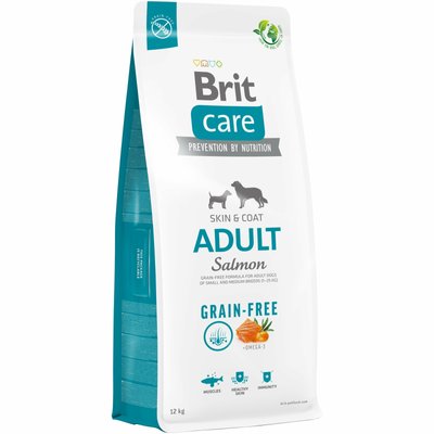 Brit Care Dog Grain-free Adult - Сухий корм для собак малих і середніх порід беззерновий 12 кг (лосось)