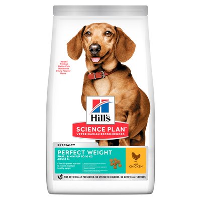 HILL'S SP Adult Perfect Weight Small & Mini Хіллс Сухий Корм для Собак з Куркою - 1,5 кг