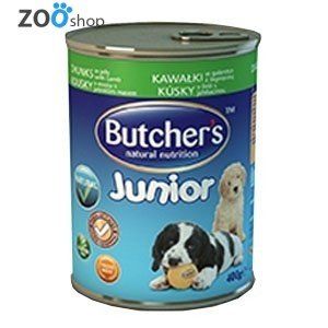 Butchers Junior (консервы для щенков) Кусочки ягненка в желе