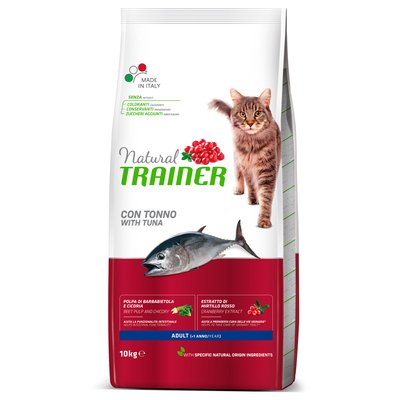 Trainer Cat Natural with Tuna Трейнер сухий корм для дорослих кішок віком від 1 року, з тунцем, 10 кг