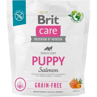 Brit Care Dog Grain-free Puppy - Сухий корм для цуценят беззерновий 1 кг (лосось)