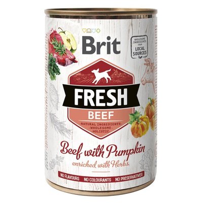 Brit Fresh Beef with Pumpkin - Влажный корм для собак 400 г (говядина)