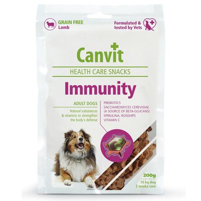 Canvit Immunity Напіввологі ласощі для собак для зміцнення імунітету для собак, 200 г