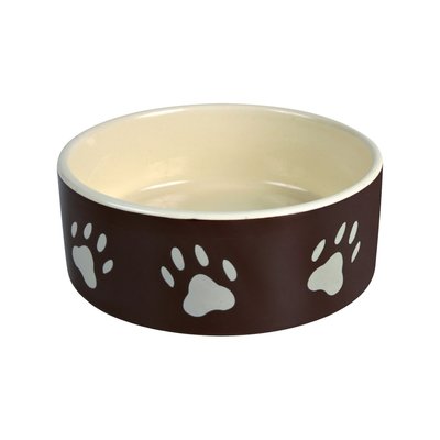 Trixie Миска керамическая для собак и кошек 300 мл/12 см (коричневая)