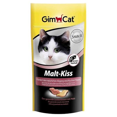 GimCat Malt-Kiss (Поцелуйчики Мальт-Кис) витамины для кошек для выведения шерсти, 53 табл.