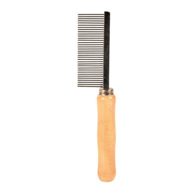 Расчёска Trixie с деревянной ручкой и средним зубом 17 см