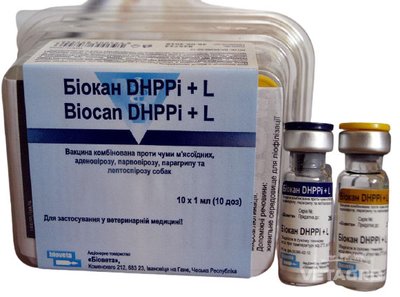 Биокан DHPPi+L Вакцина для собак