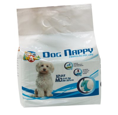 Подгузники для собак весом 3-6 кг Croci Dog Nappy M 25-33 см, 12 шт