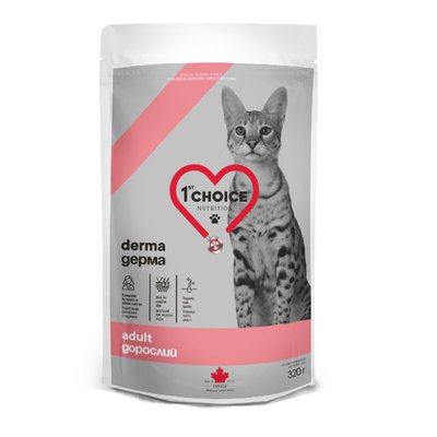 1st Choice Adult Derma ФЕСТ ЧОЙС дерми сухий дієтичний корм для котів, 320 г