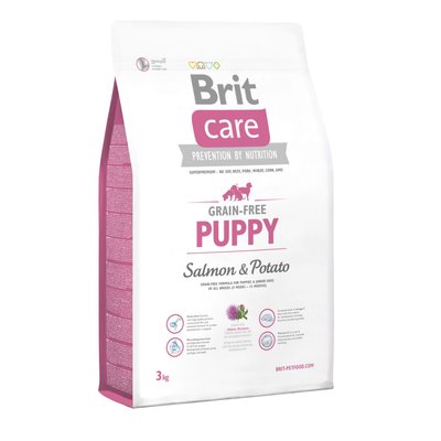 Brit Care GF Puppy Salmon & Potato - Сухой корм для щенков всех пород 3 кг (лосось)