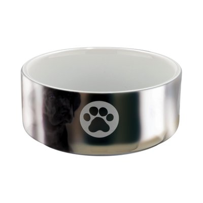Trixie Миска керамическая для собак и кошек 300 мл/12 см (серебристая)