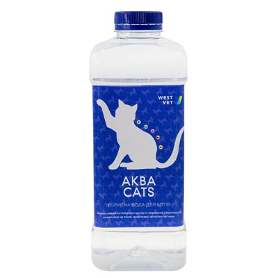 WestVet «АкваCats» Полезная вода для котов 1 л