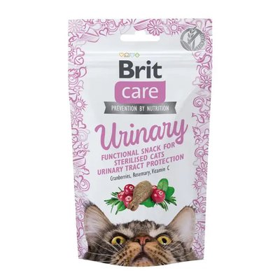 Brit Care Crunchy Cracker Urinary - Ласощі для котів 50 г (індичка, журавлина та розмарин)