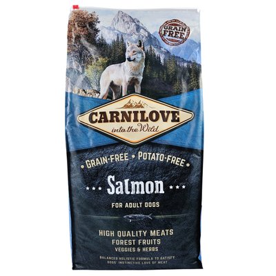 Carnilove Salmon Adult cухой корм для взрослых собак всех пород 12 кг (лосось)