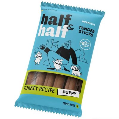 Half&Half Tender Sticks Puppy - Ласощі для цуценят 100 г (індичка)