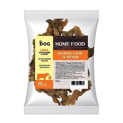 Home Food Ласощі для собак "Косичка з філе та легенів" 80 г